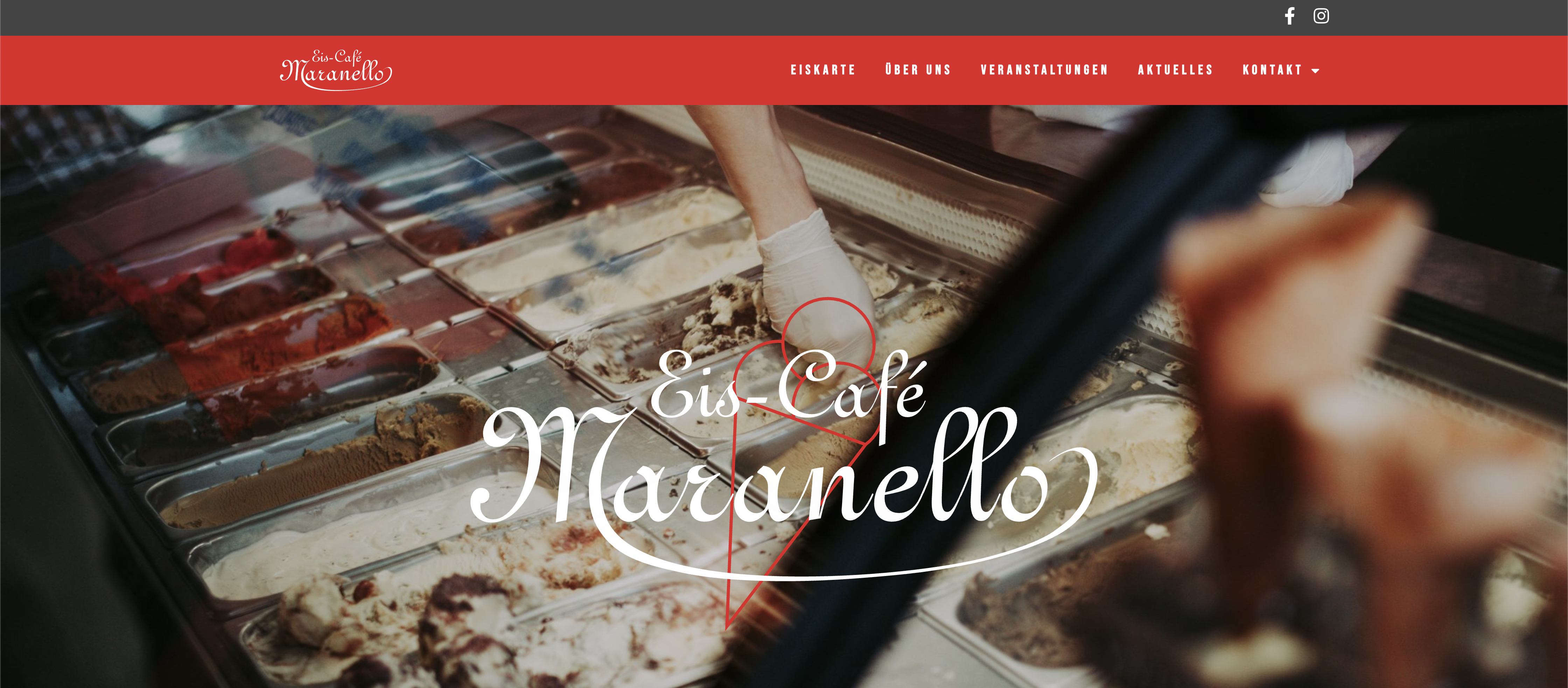 Webdesign – Eiscafé Maranello